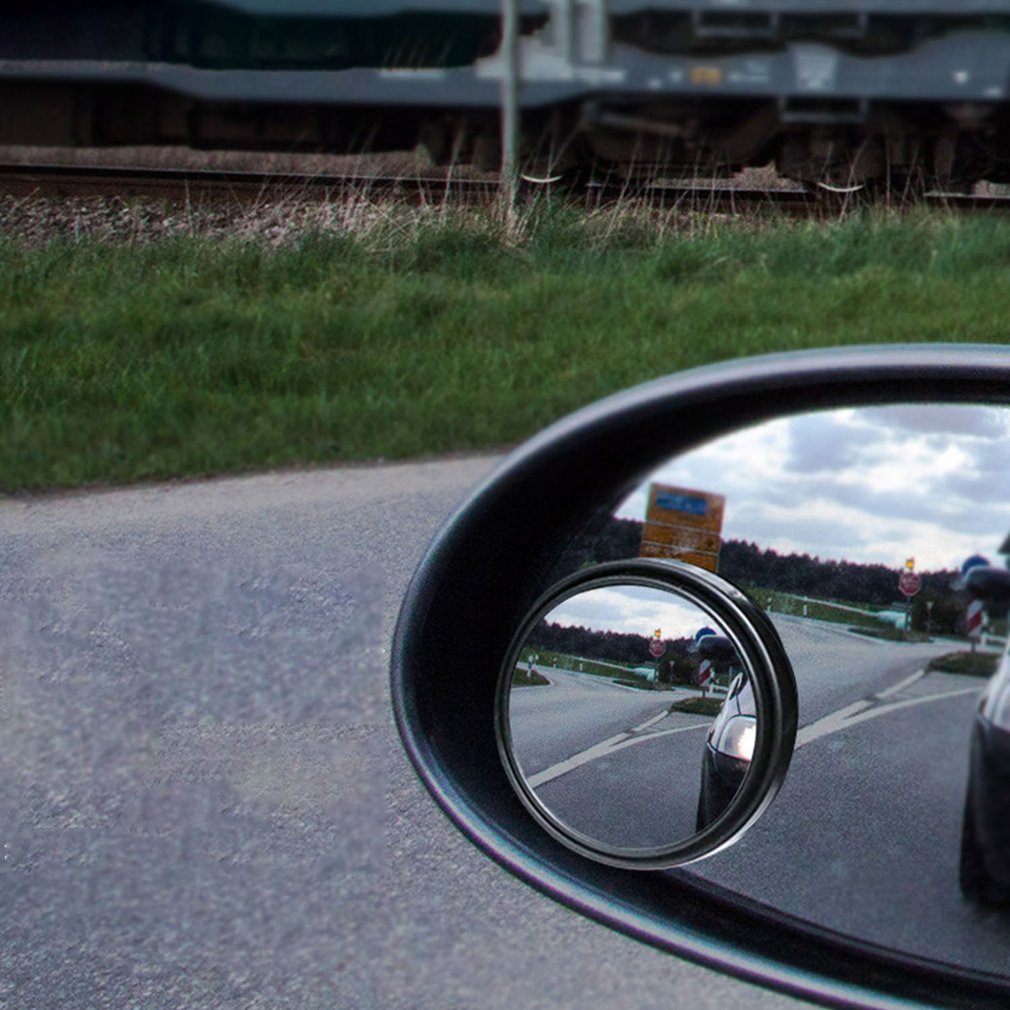 Auto Kleine Ronde Spiegel 360 Graden Verstelbare Achteruitkijkspiegel Blind Spot Super Clear Extra Omkeren Groothoek Reflecterende