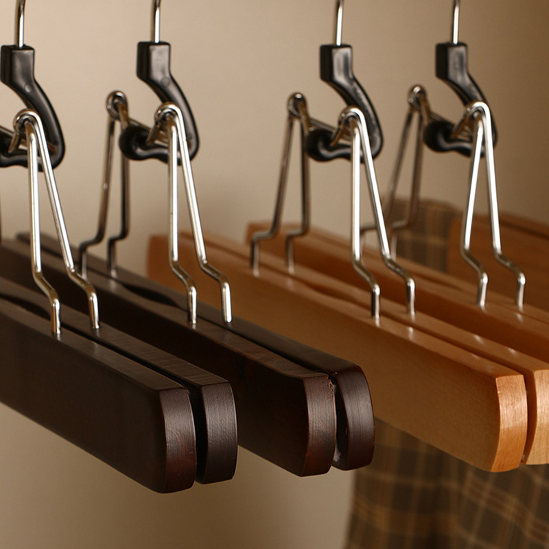 5/10 stuks broekhanger, houten rokken kleerhangers met 360 ° Draaibare haak voor kastorganizer, antislip stevig jeansbroekrek