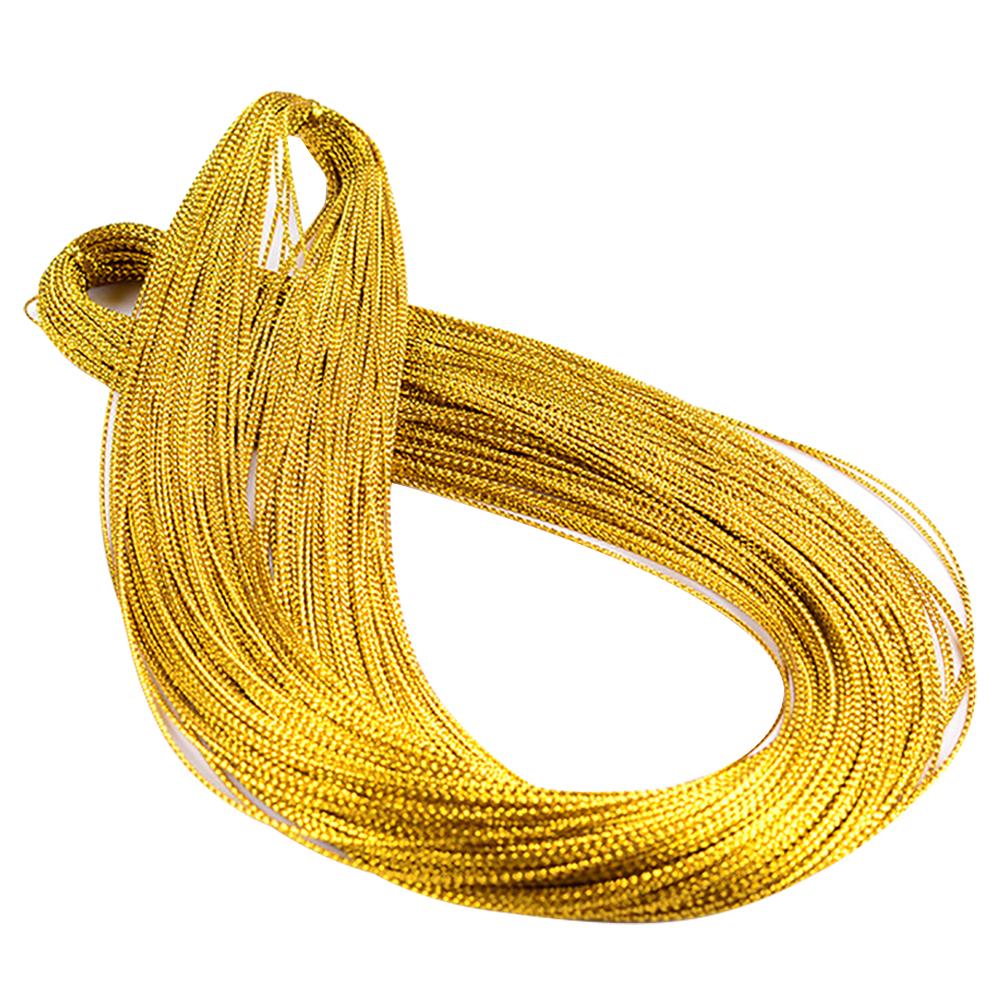 100M Packaging Metallic Cord Jewelry Thread Craft String DIY Tag Lanyard Packaging Tags For Clothing Toys Food Art Tools: dark gold