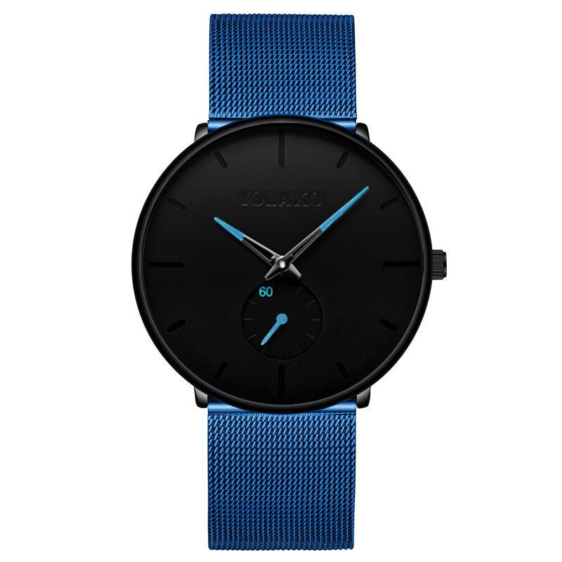 Nowa sława mężczyźni ultra cienkie zegarki męskie siatka ze stali nierdzewnej zegarek męnarty biznes zegarek kwarcowy na co dzień Relogio Masculino zegarek: 4
