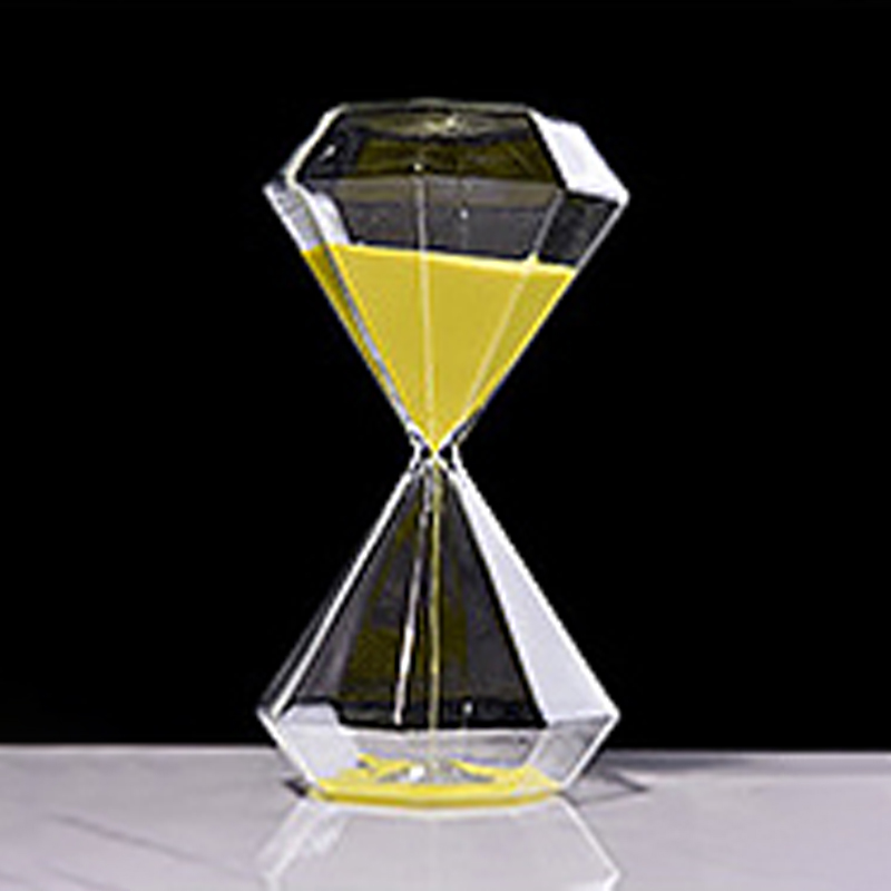 Clessidra in vetro creativo in muratura in stile nordico 30 minuti artigianato casa soggiorno scrivania decorazione accessori regali: giallo