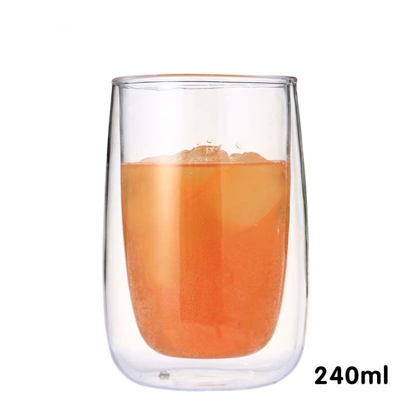 Copas de vino, vaso para beber, whisky, vodka, taza para café, zumo, agua, tazas de té creativas, taza de vidrio con doble fondo para el hogar
