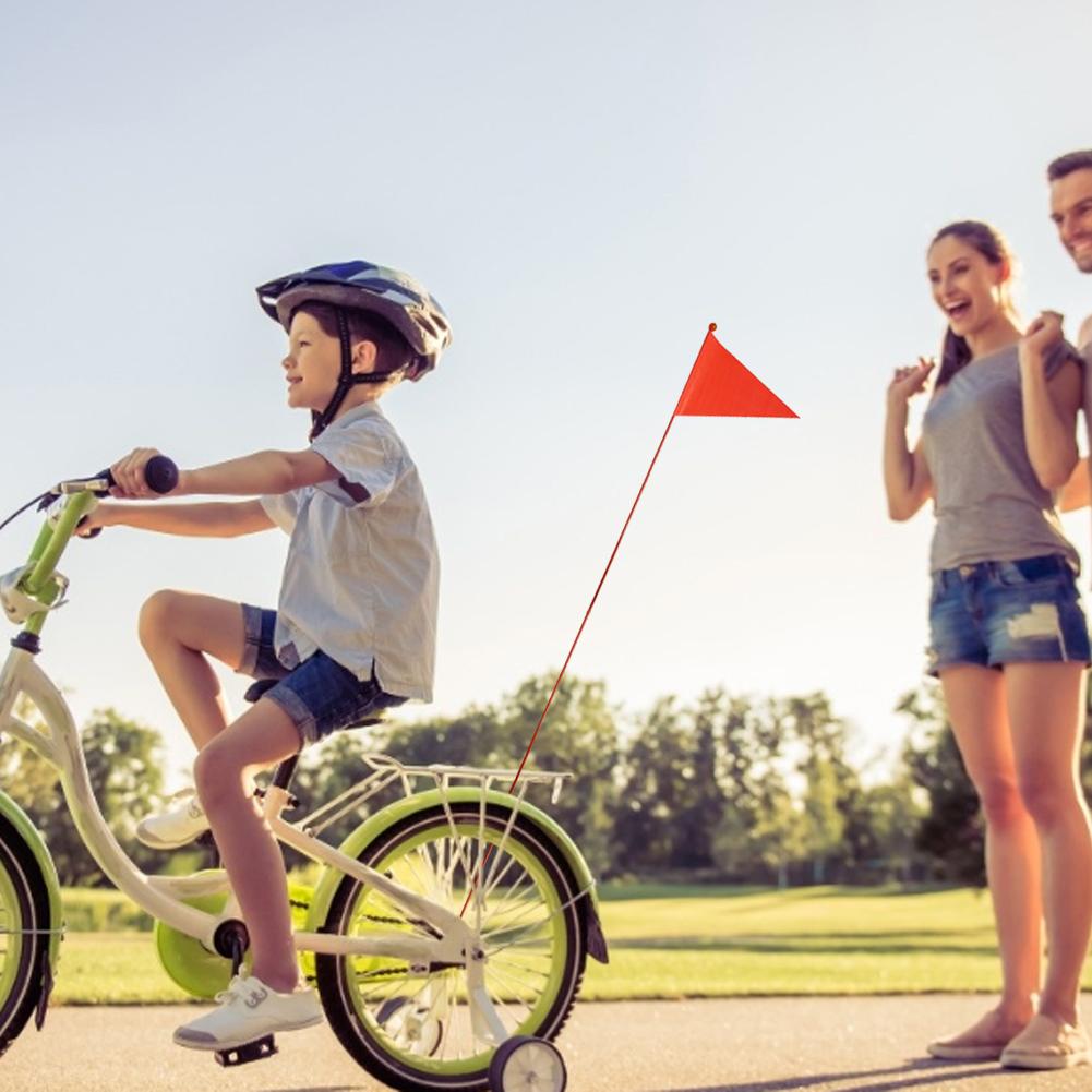 Bandera de seguridad para bicicleta, Bandera de seguridad en bicicleta para niños, bandera Triangular con soporte de montaje para niños y niñas, equipo de ciclismo