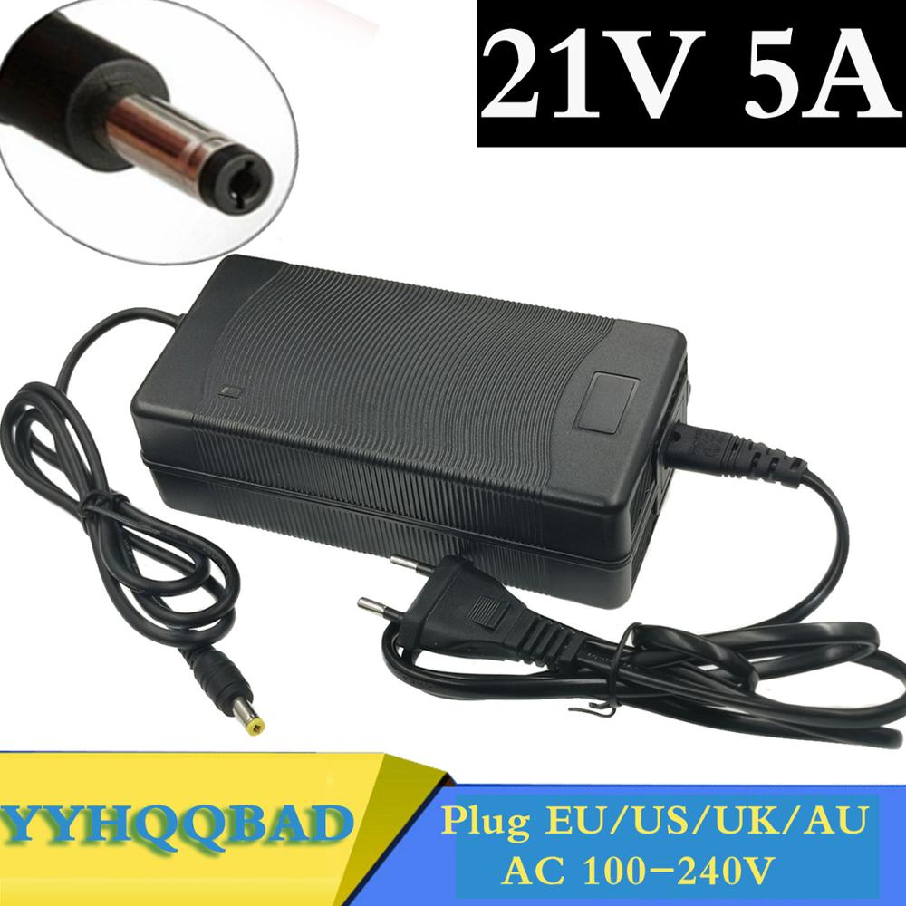 21V 5A Lithium Batterij Oplader 5 Serie 100-240V 21V5A Batterij Oplader Voor Lithium Batterij Met Led licht Toont Laadtoestand
