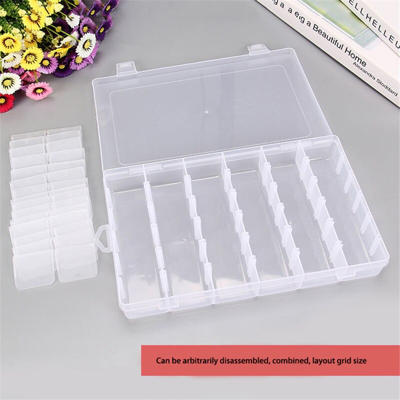 SOACH Transparent small box 24 grid storage multi-purpose detachable smooth