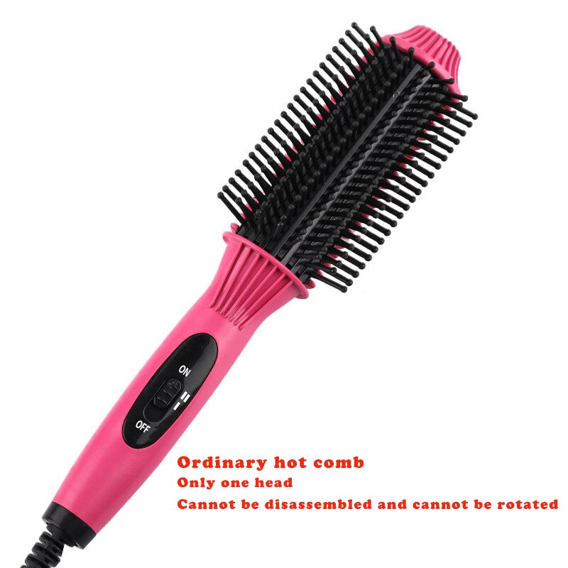 2 In 1 Roterende Borstel Air Styler Kam Krultang Roll Styling Borstel Föhn Blow Met Nozzles 2 speed &amp; 3 Warmte Instelling: Product 3-Pink / UK