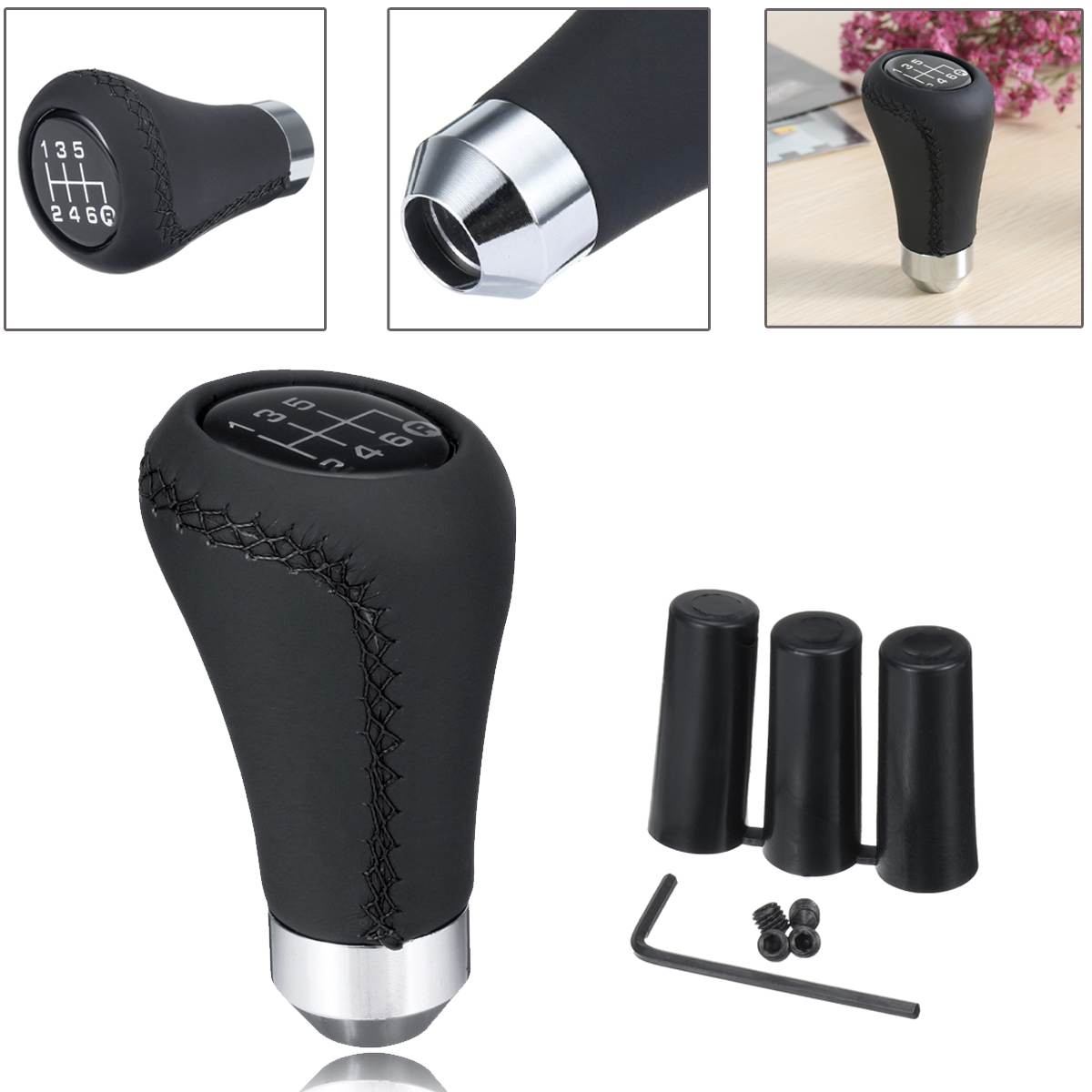 Car-styling Manual Gear Shift Shifter Knob Lever Shifter Stick Universal For Nissan/Mazda/Hyundai/KIA/Chevrolet/Buick/Ford/VW: 2