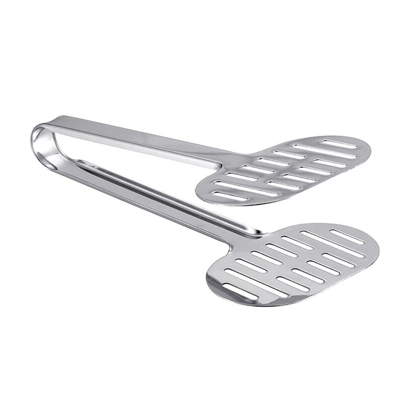 Stainless Steel Turner Tongs Kitchen Double Spatula Bread and Burger Tongs for Cooking Food-Barbecue Clamp Buffet Pliers: Default Title