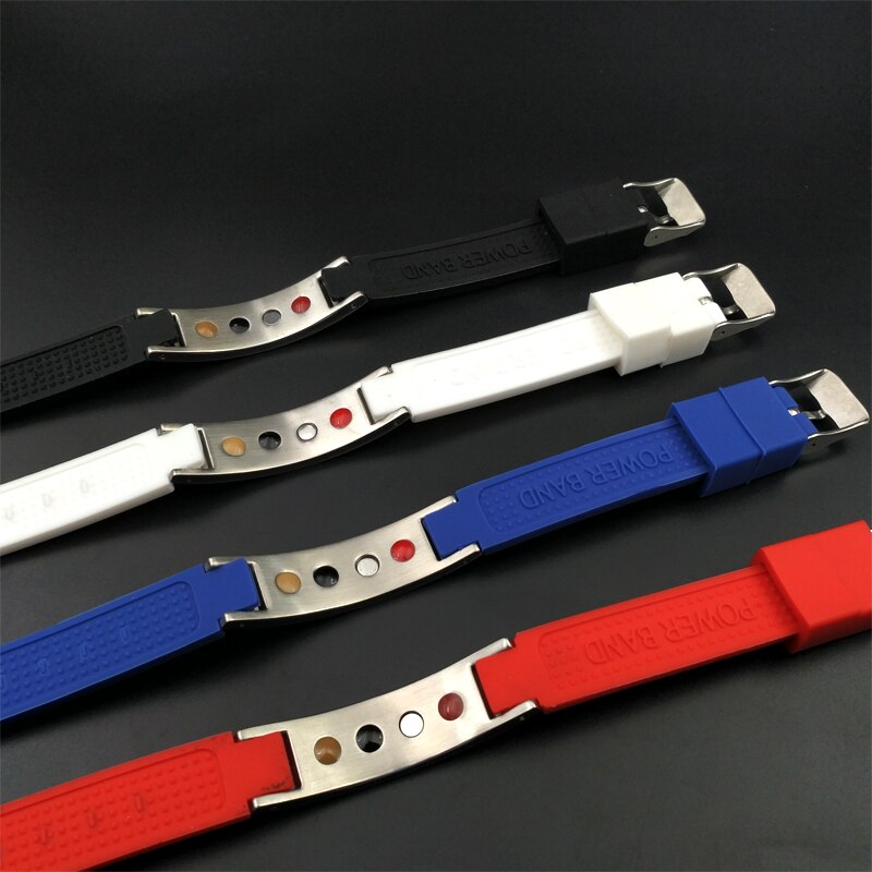 Bracelets d'équilibrage d'énergie de puissance thérapie magnétique d'ion groupes de Silicone de Bracelets corps de thérapie gardant votre douleur saine ..