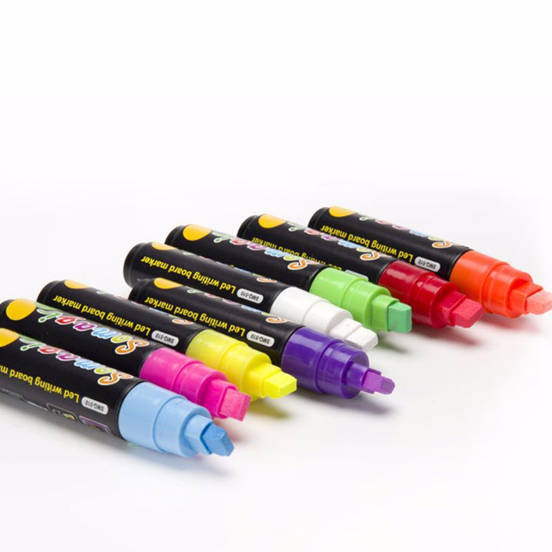 8 couleurs effaçable surligneur Fluorescent liquide craie marqueur néon stylo pour tableau d'écriture à LED tableau noir verre peinture Graffiti