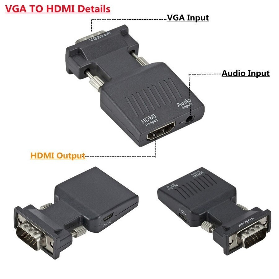 Hdmi Naar Vga Of Vga Naar Hdmi Converter Adapter 1080P Vga Adapter Voor Pc Laptop Naar Hdtv Projector Video audio Hdmi Naar Vga Adapter