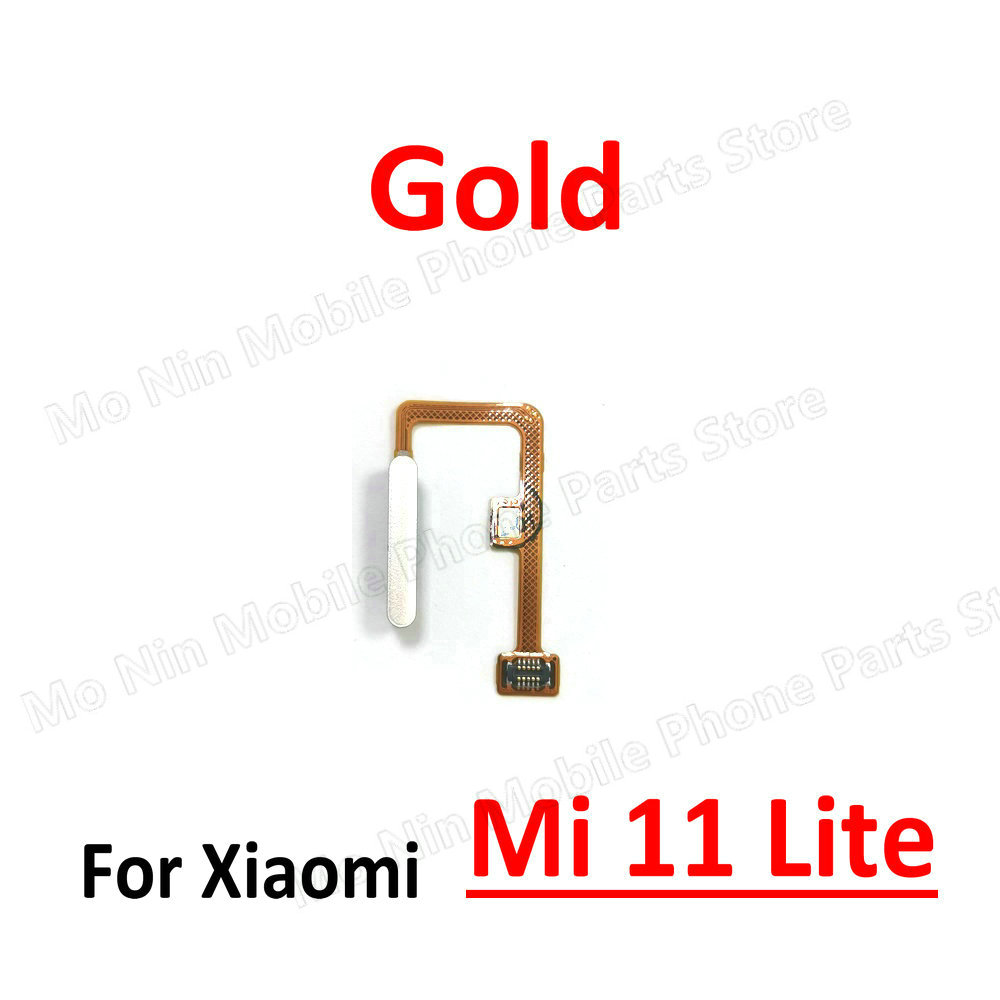 Für Xiaomi MI 11 Lite berühren Ich würde Fingerabdruck Sensor Heimat Geschmack Band biegen Kabel: Gold