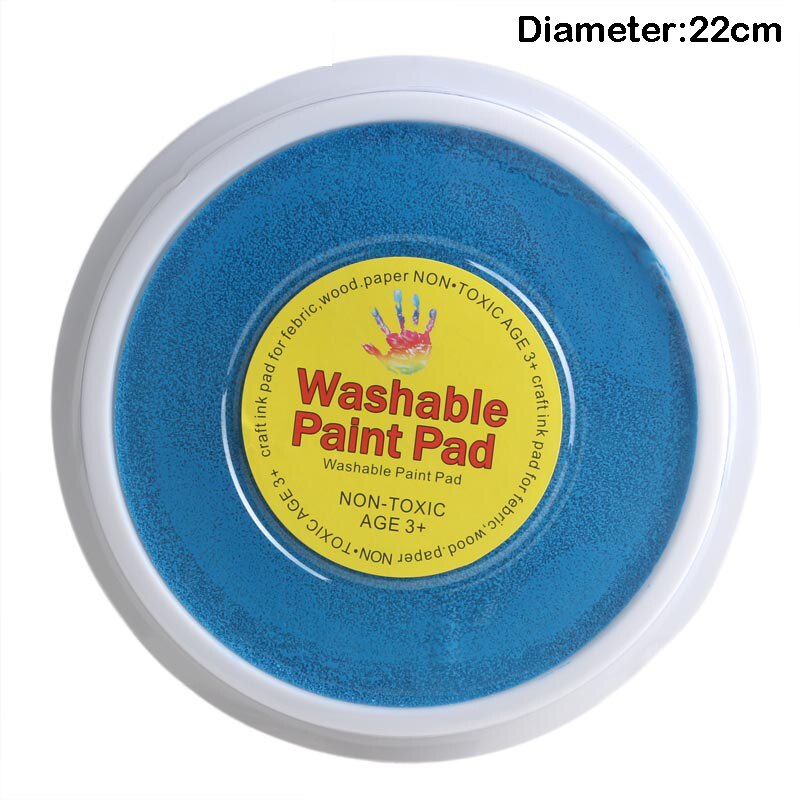 1PC 16-22CM Lots Colors Ink Pad Stamp DIY Finger Painting Craft Art Cardmaking Finger Painting Ink Pad Round Stamp Finger Print: N