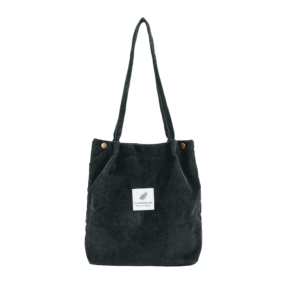 Vrouwen Corduroy Winkelen Handtas Dames Casual Eco Tote Vouwen Herbruikbare Boodschappentassen Portemonnee Vrouwelijke Katoenen Canvas Doek Pouch: 1