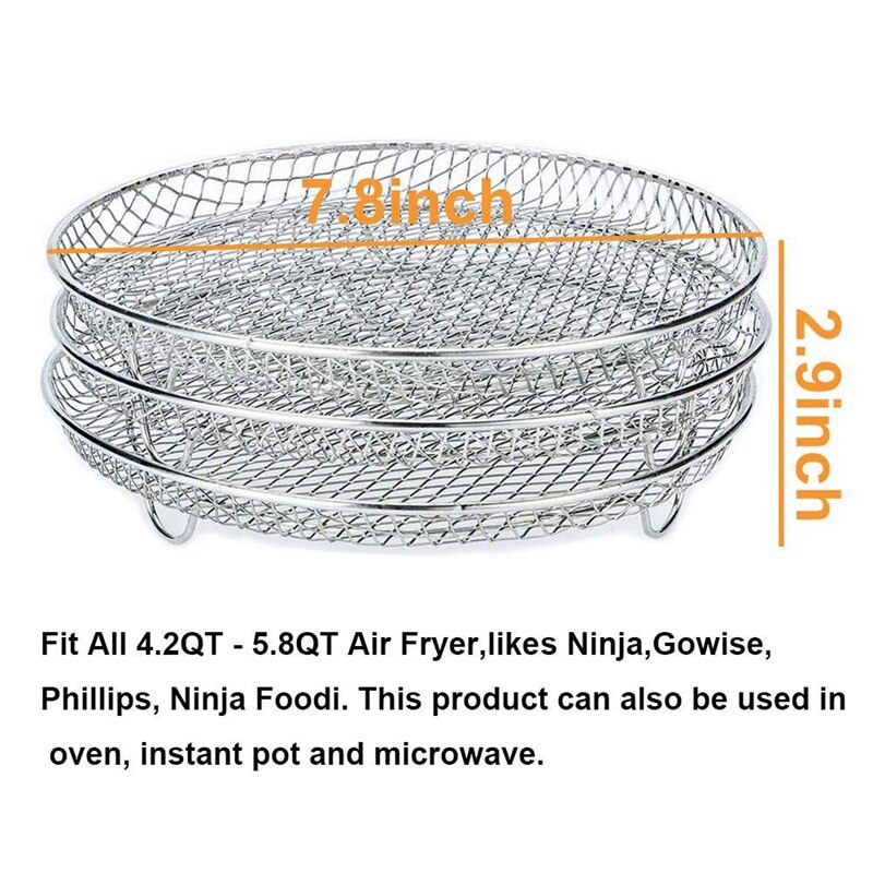 Air Fryer Accessories Three Stackable Racks for Gowise Phillips USA