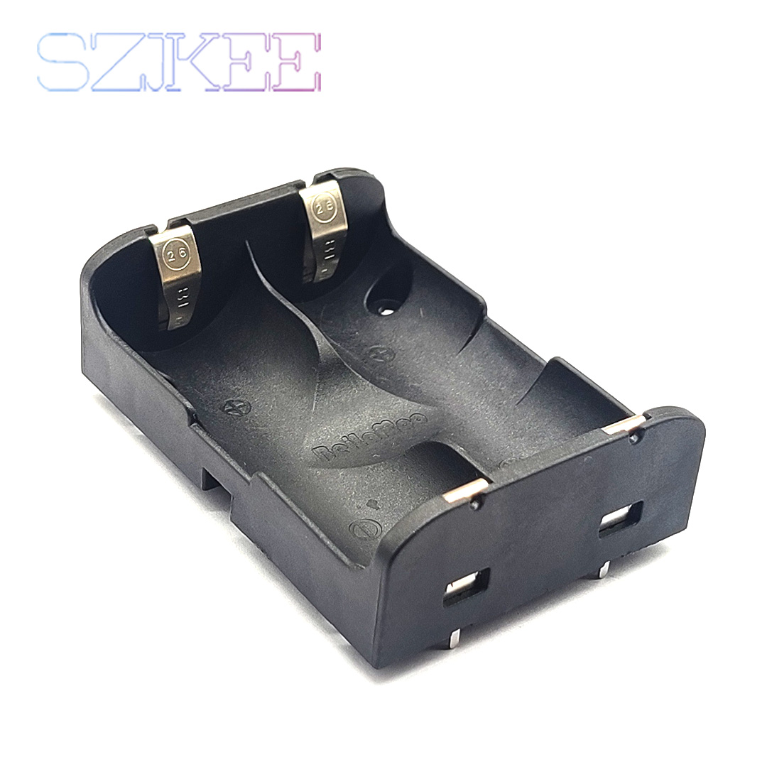 Soporte de batería 26650 con pines PCB, caja de batería con Pin perforado, caja de batería 26650, caja de almacenamiento 26650 con ranura para Pin 1/2