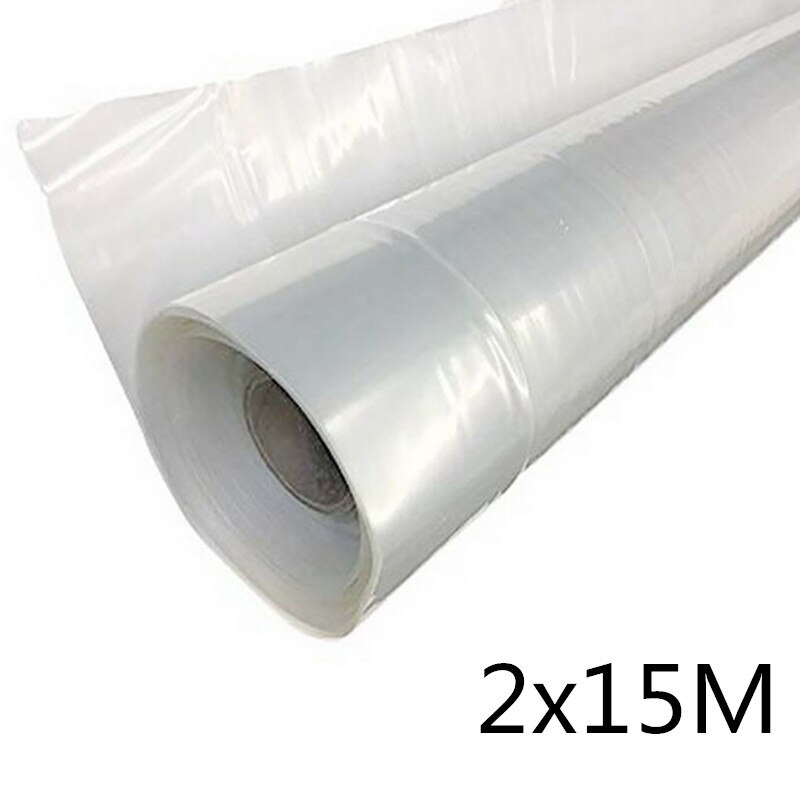 Transparent plast växthus poly film polytunnel hus täcka olika för trädgårdsmästare odlare och jordbrukare: 2 mx 15m