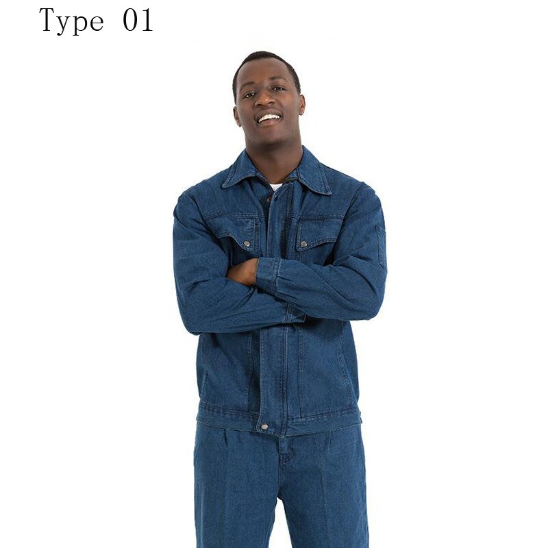 Work Clothing Man Uniform Long Sleeve Coveralls Protective Cloth for Worker Repairman Machine Auto Repair Welding DYF0099: 4XL(185)