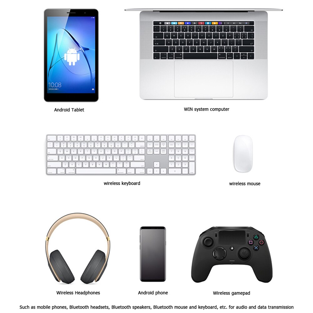 Mini USB Bluetooth 5.0 Adapter Wireless Audio Dongle Music Bluetooth 5.0 Receiver Transmitter for Car PC Computer TV Headphones