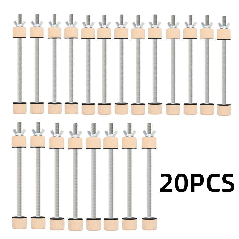 20pcs violin clamp violin Wooden splint Body Assembly Clip Cello simple root Clamps Bass simple root Violin making Repair Tool: light green