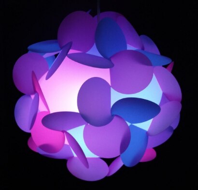 Elements Modern IQ Puzzle Jigsaw Light Lamp Shade Ceiling Lampshade DIY Chandelier Light Lamp: C-30purple