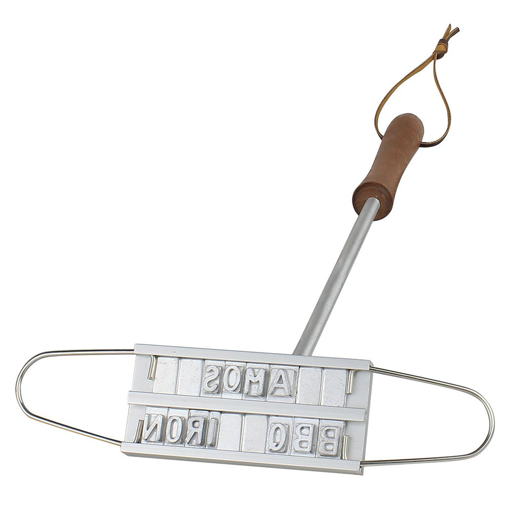 BBQ ferro da stiro 55 lettere barbecue fai-da-te lettera stampata BBQ bistecca strumento carne griglia forchette accessori per utensili da barbecue roba da cucina