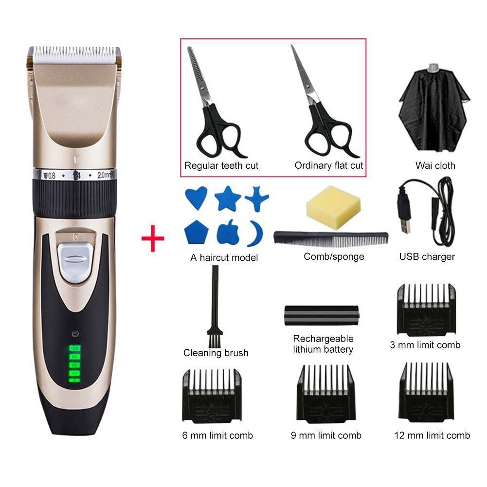 Elektrische Tondeuse Sets Oplaadbare Volwassenen Haar Trimmen Hoek Scheren Haar Kits Mute Voor Thuis Baby Kinderen
