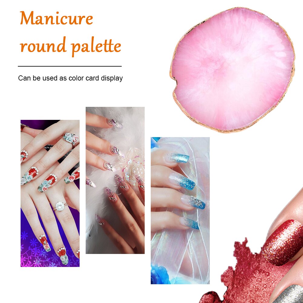 Foundation Mixing Make Up Tool Resin Stone Manicure Palette Nail Color Mixing Art Palette Color Chart Palette