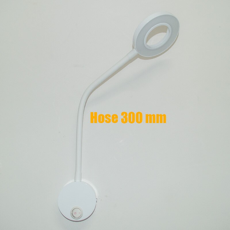 LED-tuyaux-mur-applique 5W 360 ° Chambre à coucher Flexible avec interrupteur à LED, anneau lumineux pour Selfie, lapms muraux d'intérieur pour maquillage, lecture sur le chevet