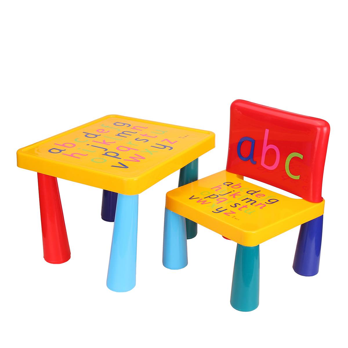 LazyChild Folding Children Chair Table Set Kids Playing Study Writing Drawing Table Home School Children Furniture Set: Default Title