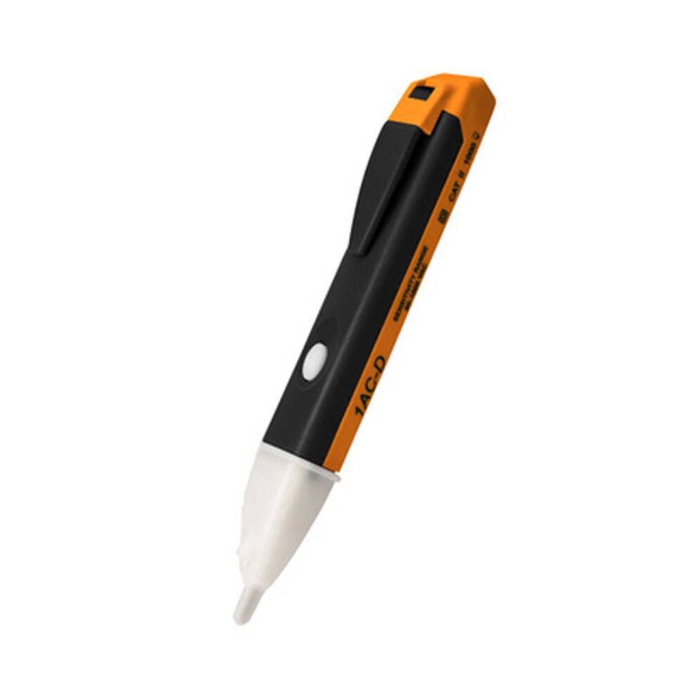 Lápiz de prueba de inducción sin contacto AC110V 220V, voltímetro, sonda de voltaje, medidor de voltios, indicador eléctrico, Detector de potencia, toma de prueba: Yellow