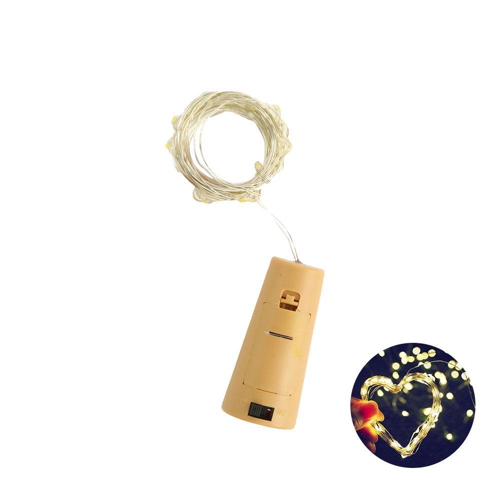 1M 10 LEDs Cork Shaped LED String Light Copper Wire String Fairy Lights for Christmas Party Wedding Bottle Decoration: Warm White