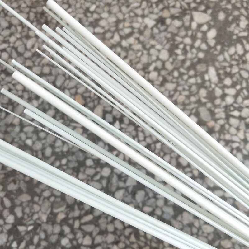 10 stücke weiß glas fiber Rod 0,8mm/1mm/1,2mm/1,5mm/1,6mm/2mm/2,8mm/3mm/4mm/5mm/6mm/7mm/8mm/9,5mm/10mm Fiberglas rod Länge 500mm