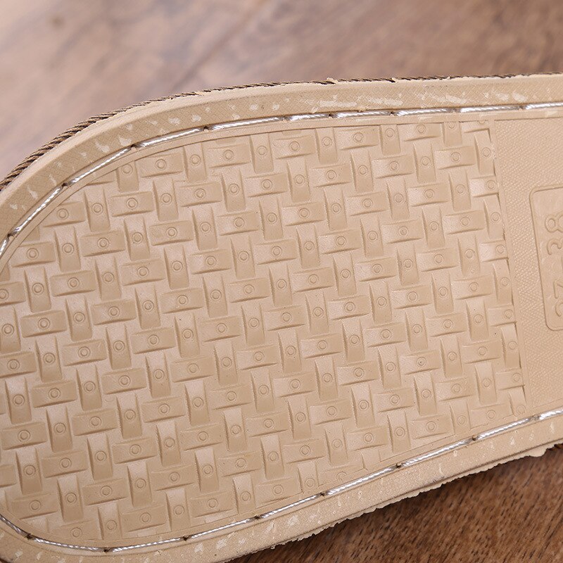 Sandalias planas de bambú para hombre y mujer, chanclas informales para el hogar, zapatos de caña de interior, para verano,