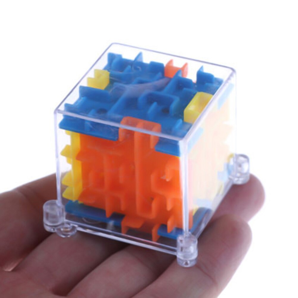 1 Pcs 3D Stereo Mini Maze Rolling Ball Rotating Square Puzzle Game Children Adult Learning Educational Toys