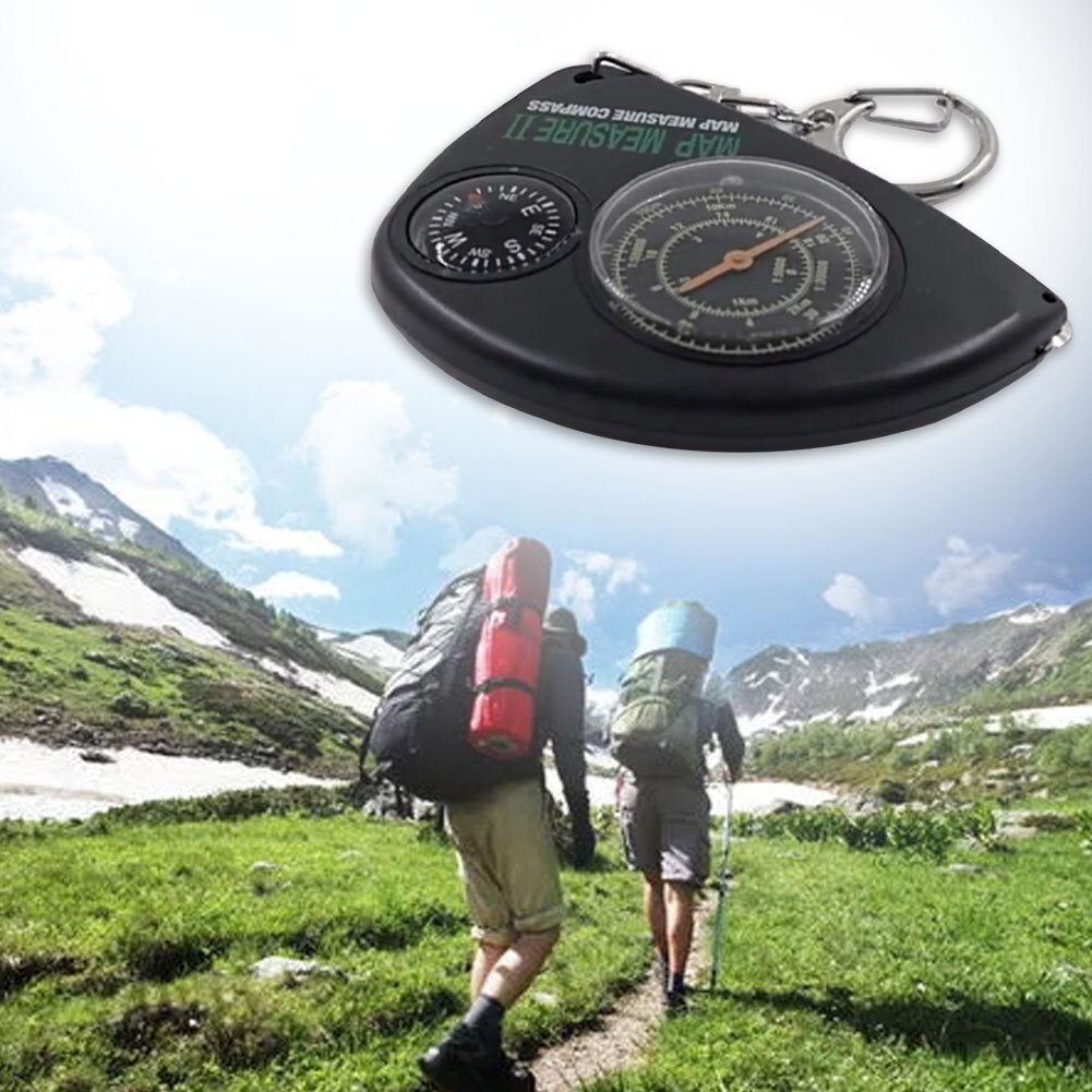 Klimmen Curvimeter Multifunctionele Richting Gids Reizen Kaart Measurer Outdoor Camping Mini 2 In 1 Sleutelhanger Navigatie Tool