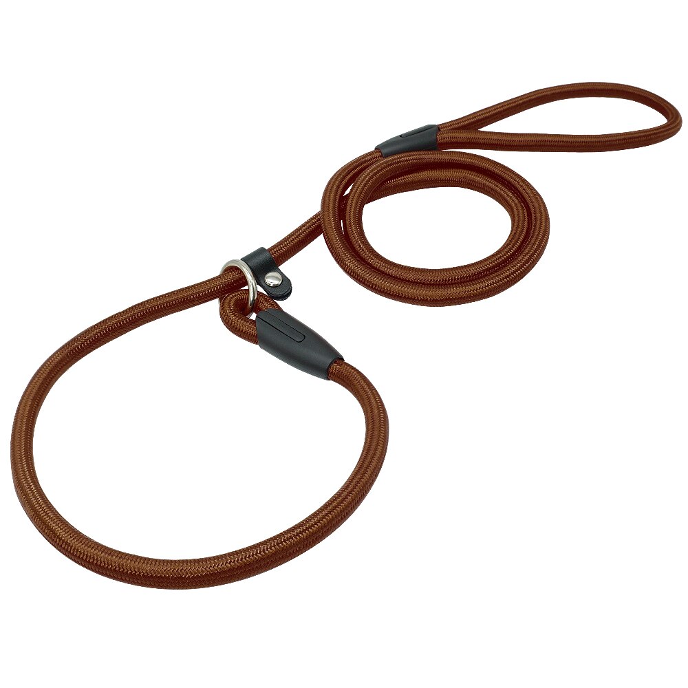 Nylon hondenriem, puppy-uitlaattraining, hondenriem, riem, halsband, touw voor kleine en middelgrote honden, dierenbenodigdheden: Koffie / M