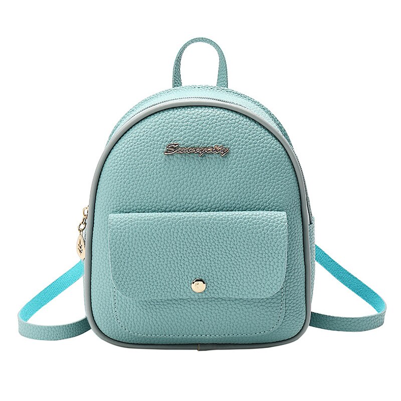 Mini Rugzak Vrouwen Pu Lederen Schoudertas Voor Tiener Meisjes Kids Kleine Bagpack Vrouwelijke Dames School Rugzak: Blauw