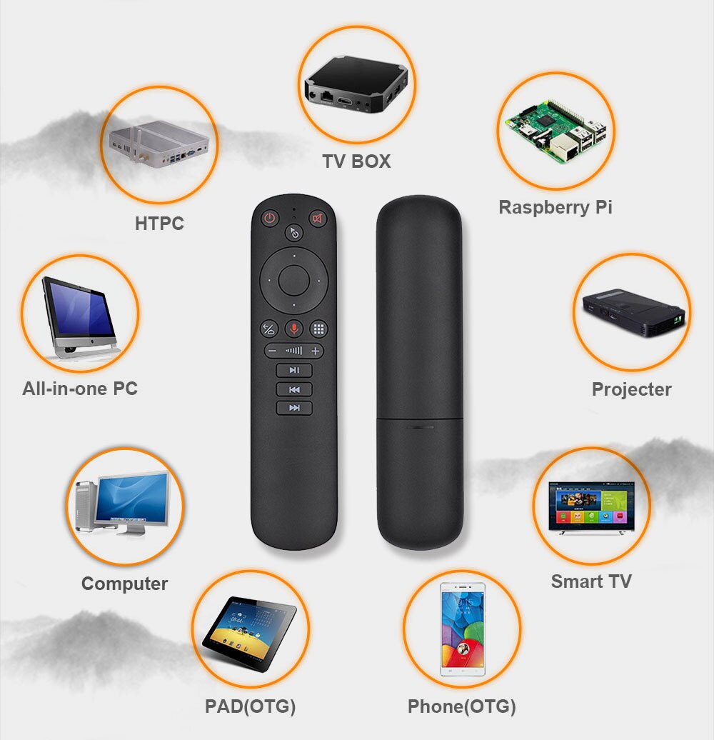 G50 air mouse Google Voice Microphone Gyroscope 2.4G Wireless IR learning G50S remote control for android tv box