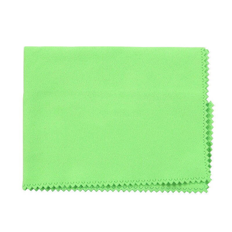 Paño de limpieza para instrumentos musicales, toalla de limpieza para guitarra, bajo y Piano, paño de algodón suave para el cuidado de los instrumentos musicales: Green / 15x18cm