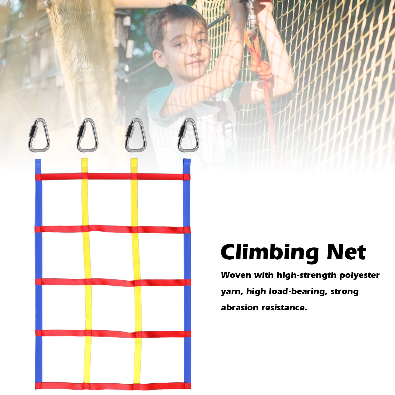 Children Climbing Net Kids Climbing Cargo Net Mesh Outdoor Physical Training DIY Climbing Accessories Ninja Rope Arm Training