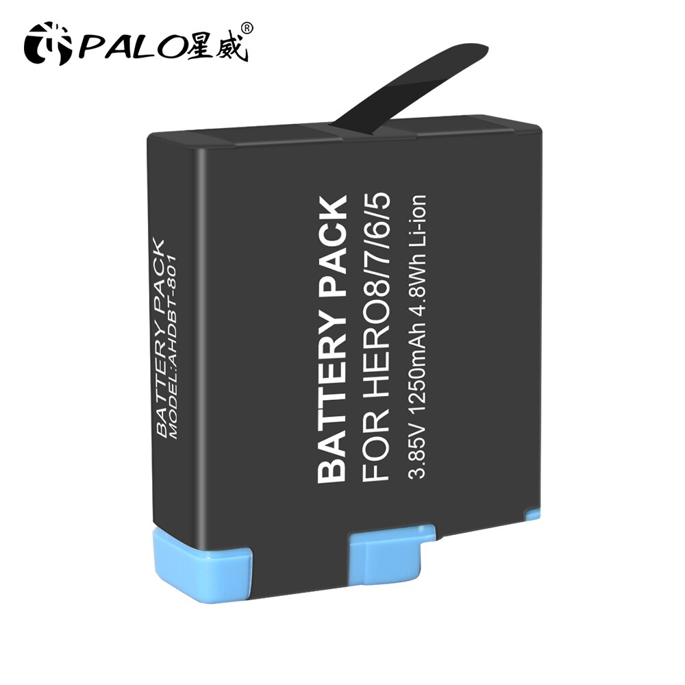 Palo 100%  original til gopro hero 7 hero 6 hero 5 batteri til go pro hero 7 6 hero 5 gopro hero 8 sort afkode kamera batteri