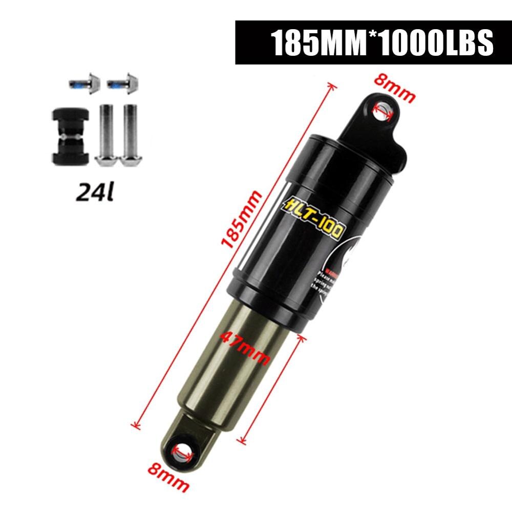 Hlt100 amortecedor traseiro da bicicleta 125mm/150mm/165mm/185mm 750/850/1000lbs choque mola de óleo para mtb mountain bike acessórios: 185MM