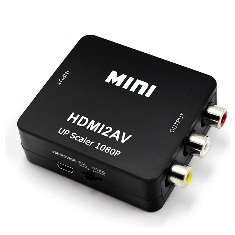 Wiistar 1080P Mini HDMI naar RCA AV Composite Adapter Converter HDMI2AV Adapter Converter Box Ondersteuning NTSC PAL Uitgang voor TV DVD