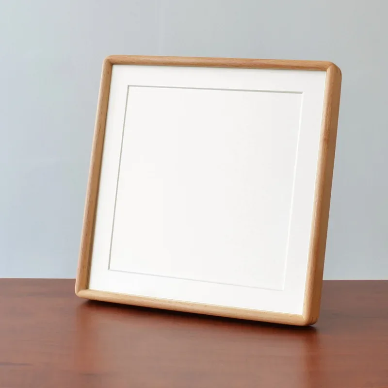 Marco de fotos de madera maciza, certificado de honor decorativo, cuadrado, de , nogal negro, de marco de fotos, 20x20 cm, 25x25cm: 10 pulgadas / Morado