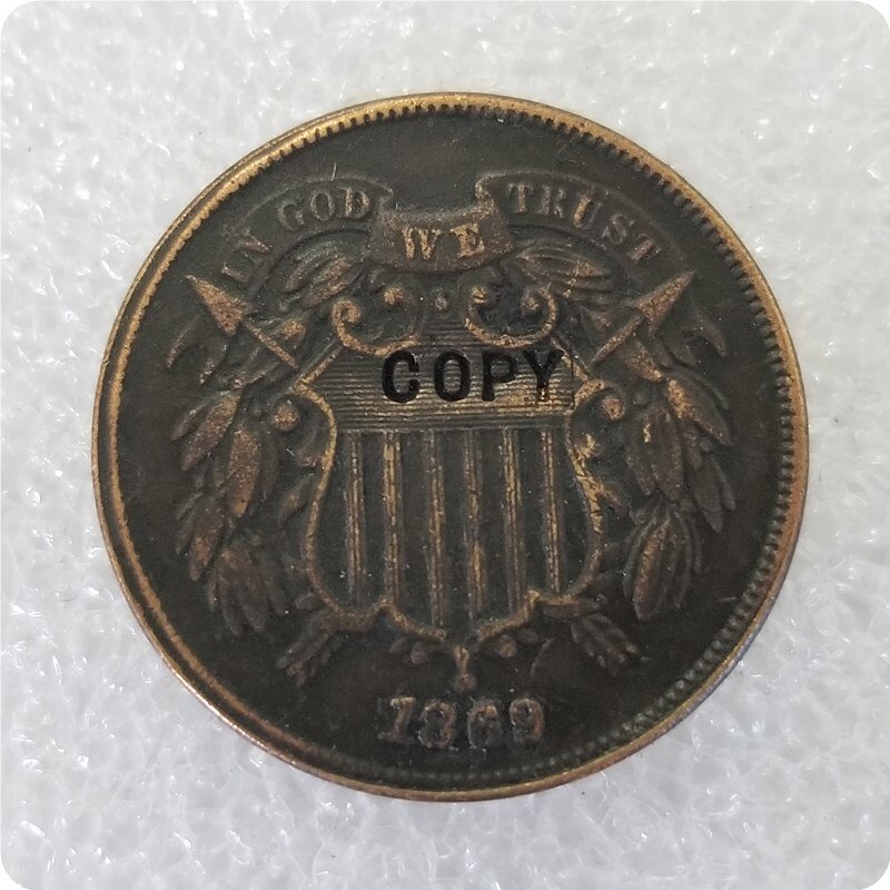 USA 1864-1873 Two Cents COPY COIN: 1869