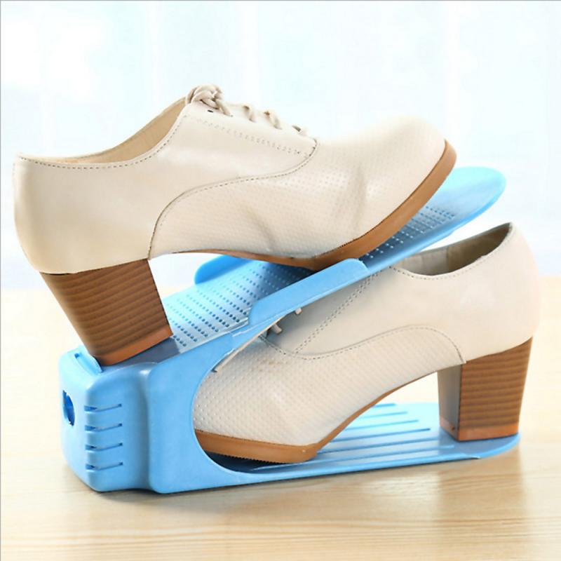 Adjustable Double-layer Simple Shoe Rack Household Korean Thick Integrated Shoe Storage Rack Space-saving Integrated Shoe Rack