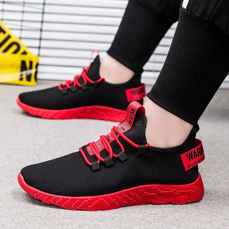 Mannen Casual Schoenen Lace-Up Mannen Schoenen Sport Mannelijke Wandelen Sneakers Voor Mannen Lichtgewicht Tenis Masculino Zapatillas Hombre: Red / 7
