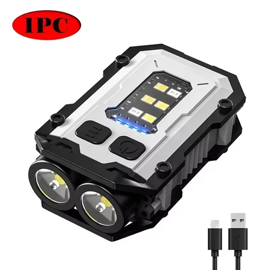 BALDR Portable Mini Keychain Flashlight Led Bright EDC Torch Magnetic Cap Clip Lamp Flash Light Outdoor Camping Fishing Tools: Red