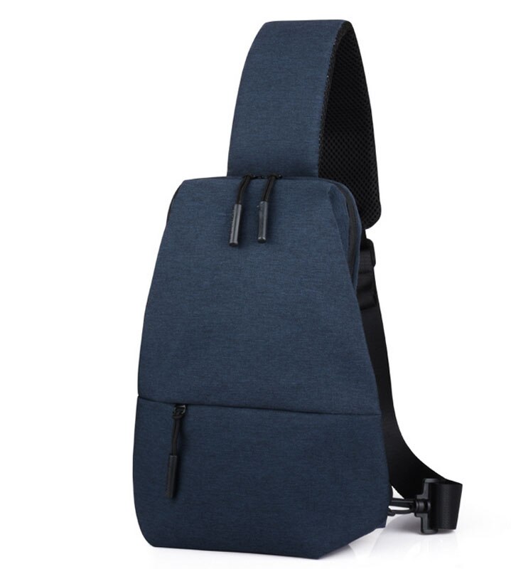 Corée Style unisexe sac à bandoulière poitrine Pack décontracté multifonction épaule pour hommes et femmes voyage messager: Dark blue